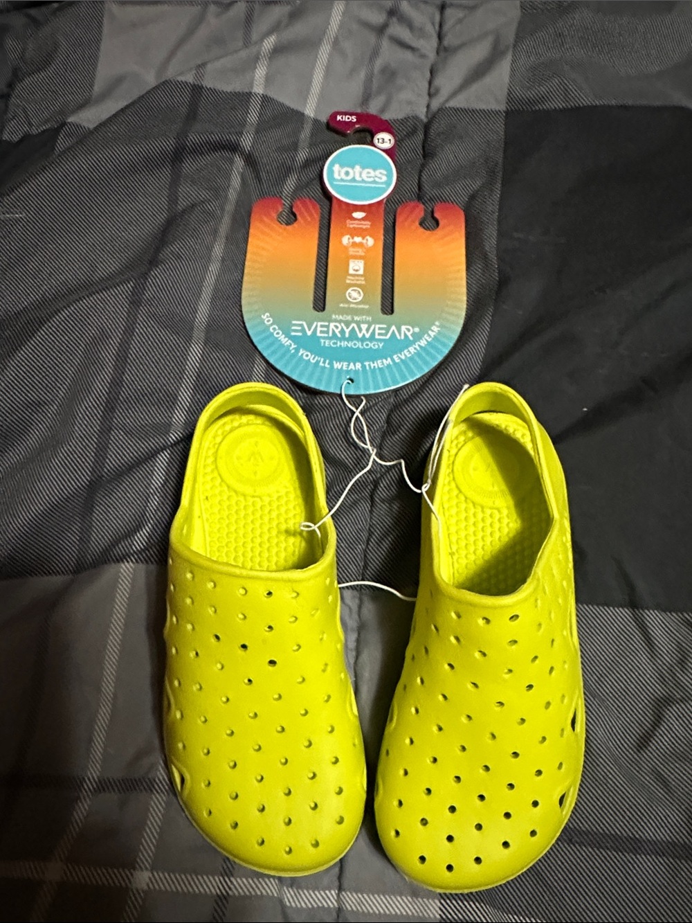 totes Kids Bright yellow Slip-On Mules